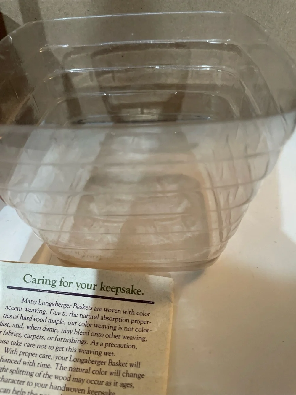 Longaberger 1993 Inaugural Basket 5 x 4.5   With plastic liner/description card